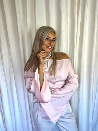 Blouse Reinders lichtroze maat S