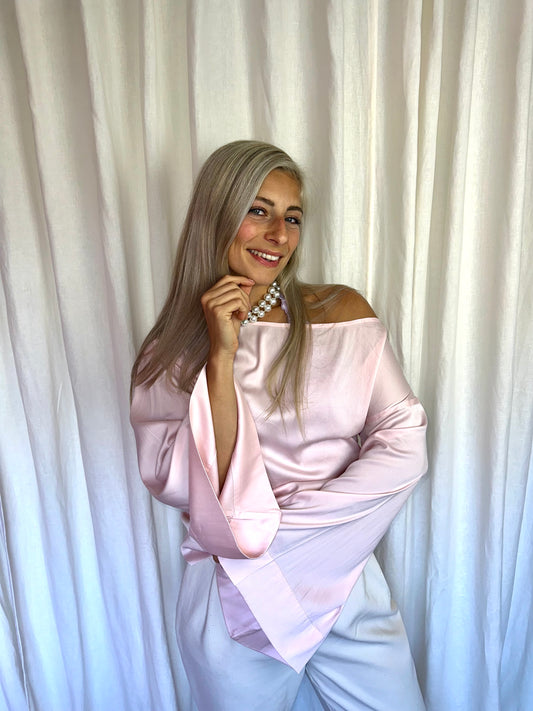 Blouse Reinders lichtroze maat S
