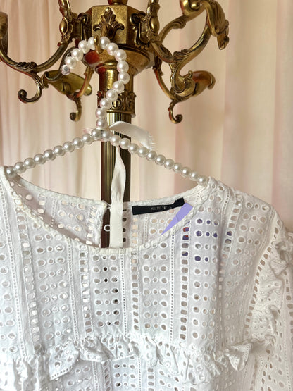 Blouse SET broderie wit - Maat 42