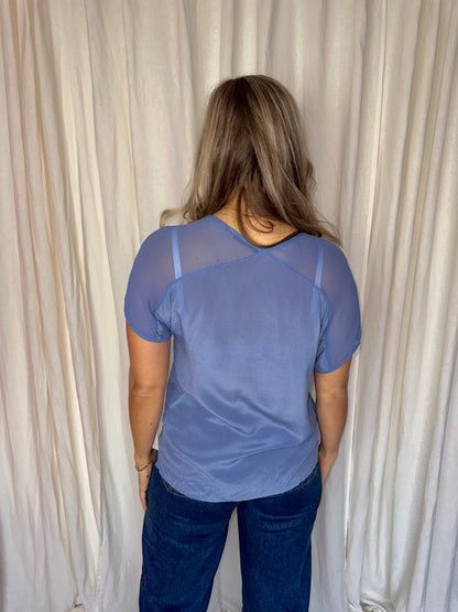 Blouse Sack's jeansblauw - Maat 1