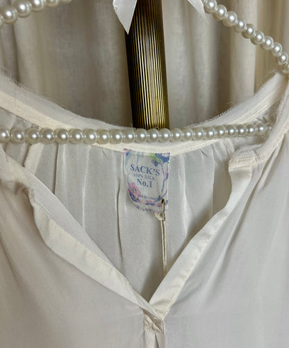 Blouse Sack's zijde crème maat 1