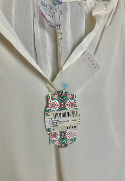 Blouse Sack's zijde crème maat 1
