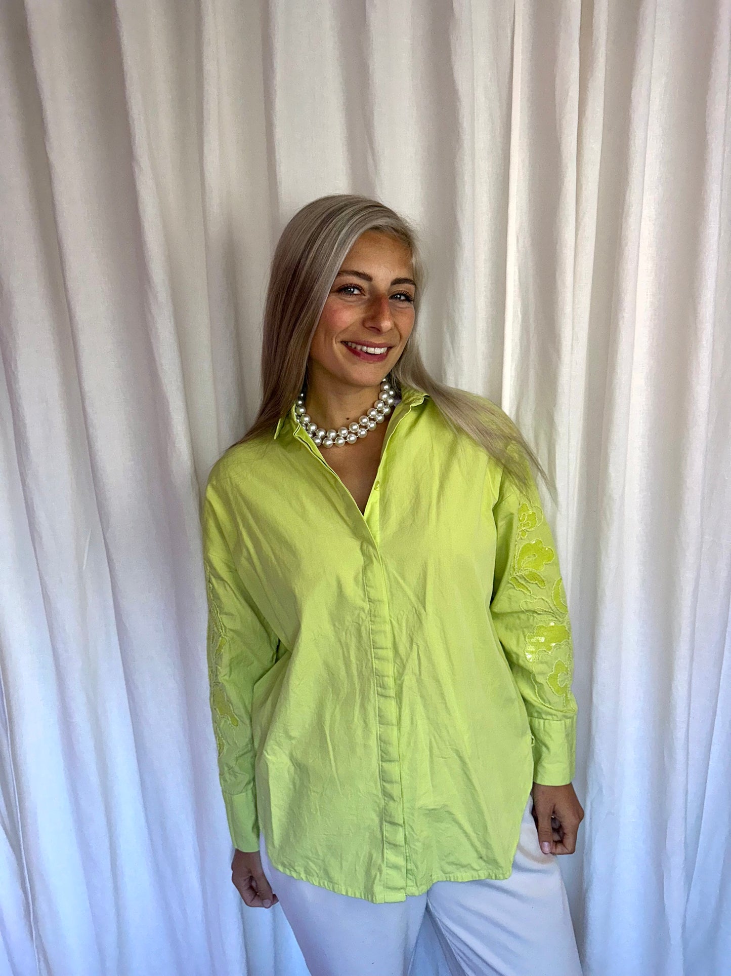 Blouse Shoeby lime groen maat XS/S