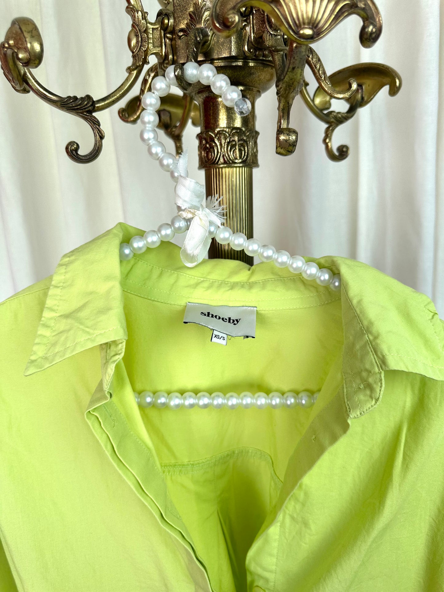 Blouse Shoeby lime groen maat XS/S