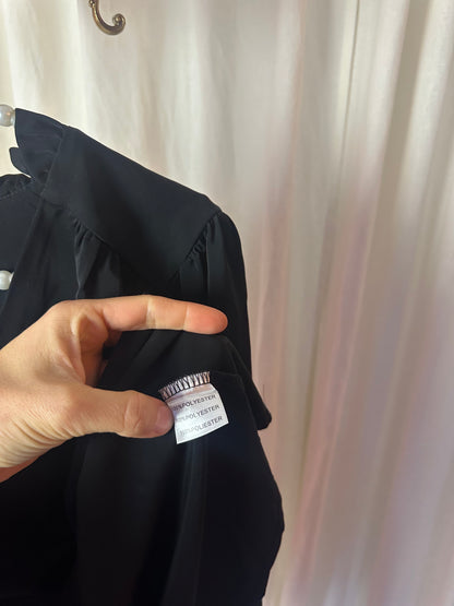 Blouse Unika ruffle zwart maat L