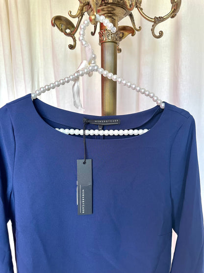 Blouse WomanBYEARN Kiki donkerblauw maat 34