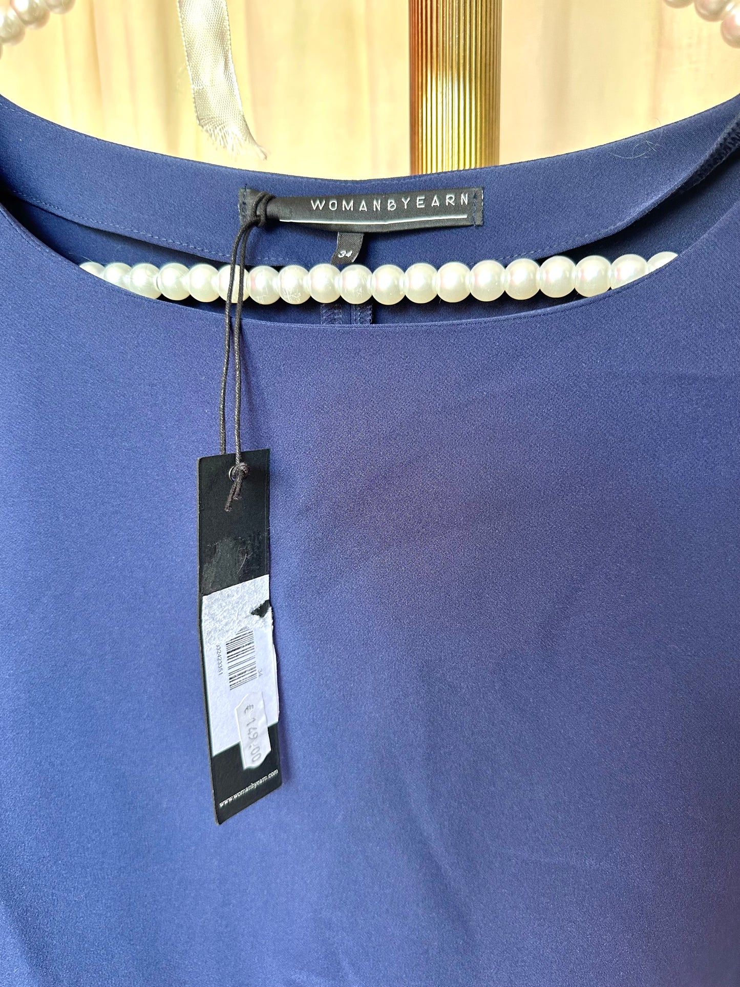 Blouse WomanBYEARN Kiki donkerblauw maat 34