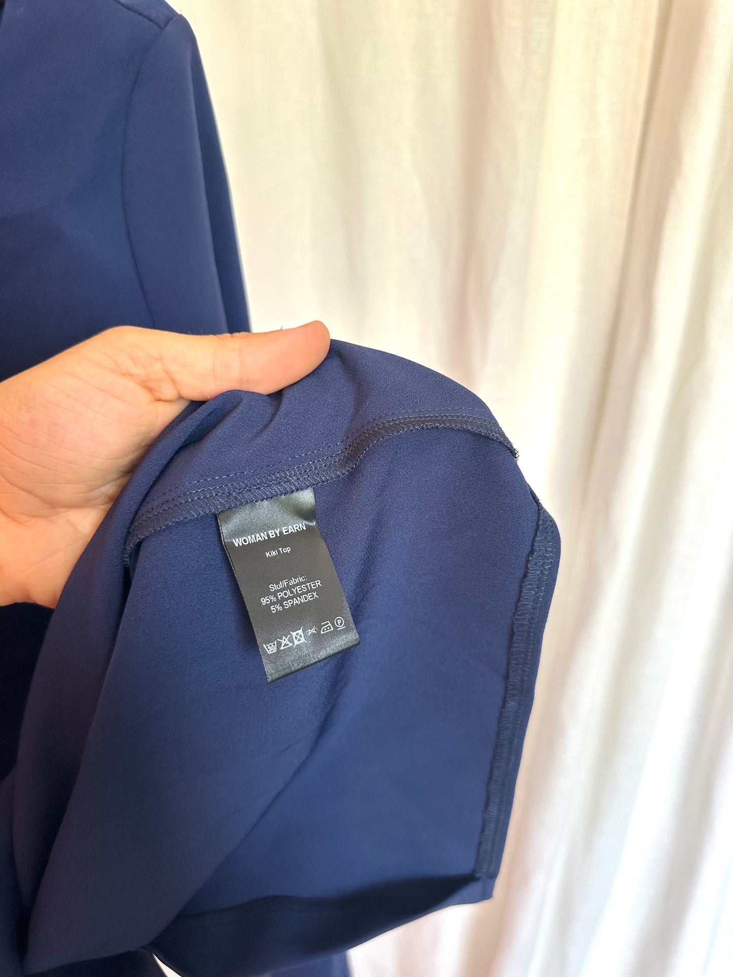 Blouse WomanBYEARN Kiki donkerblauw maat 34