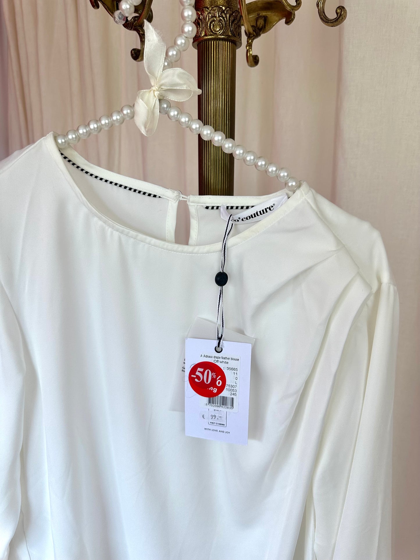 Blouse co'Couture wit veren