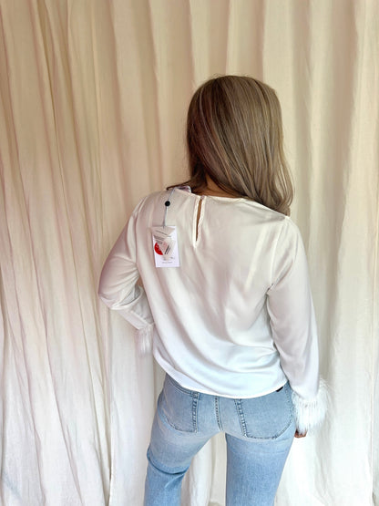Blouse co'Couture wit veren