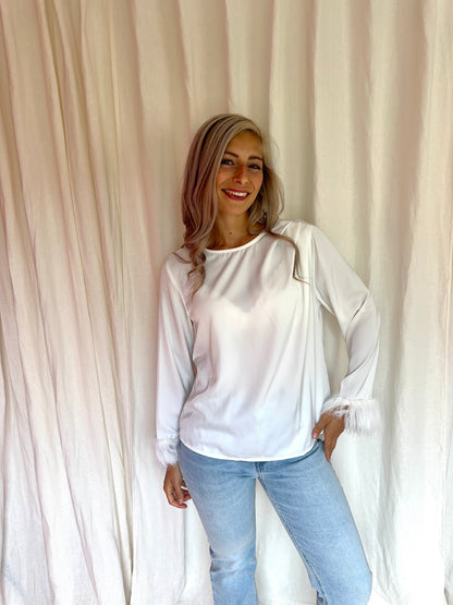 Blouse co'Couture wit veren