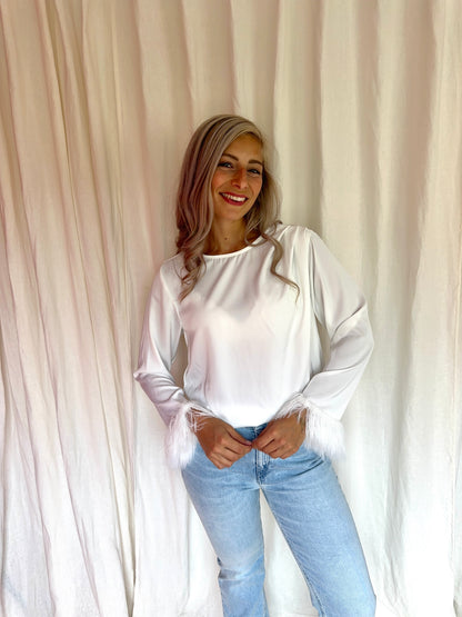 Blouse co'Couture wit veren