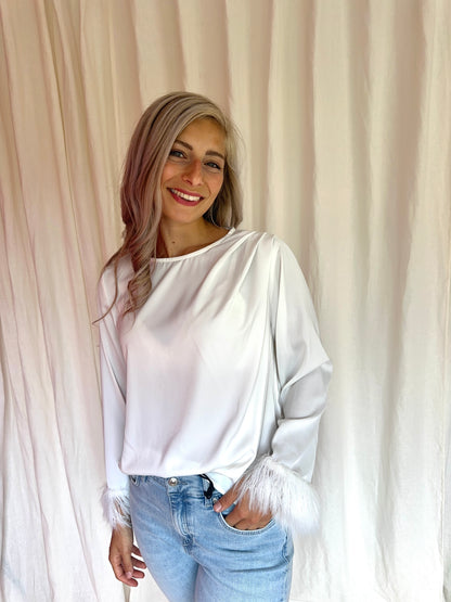 Blouse co'Couture wit veren