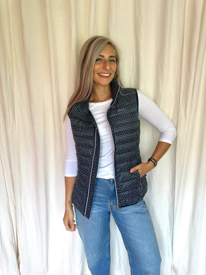 Bodywarmer Abacus donkerblauw,wit maat 38/40