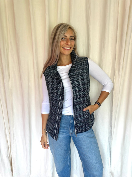 Bodywarmer Abacus donkerblauw,wit maat 38/40