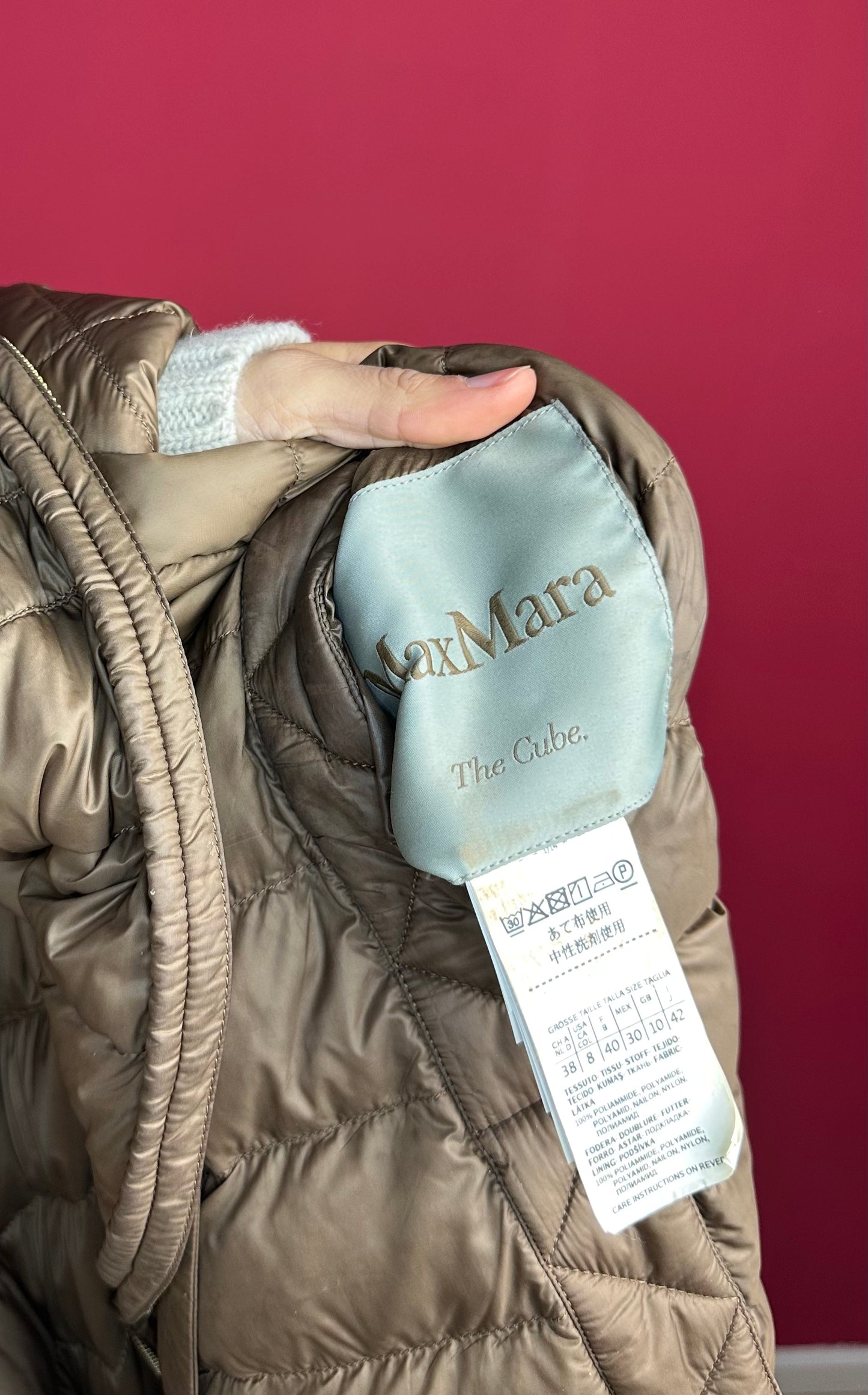 Bodywarmer MaxMara lang bruin - Maat 38