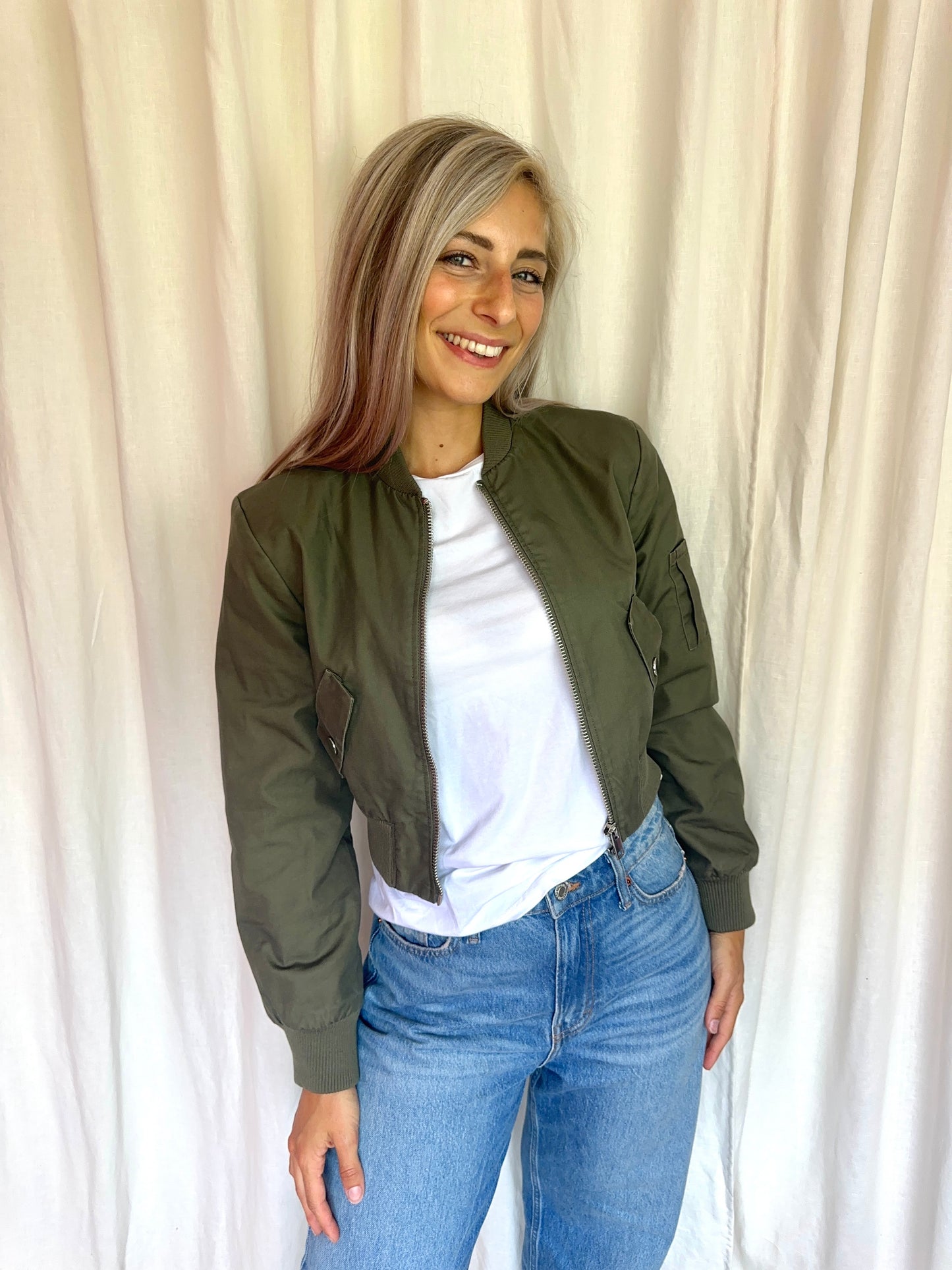 Bomber H&M legergroen maat XS