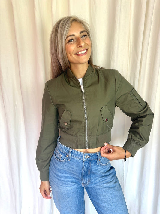 Bomber H&M legergroen maat XS