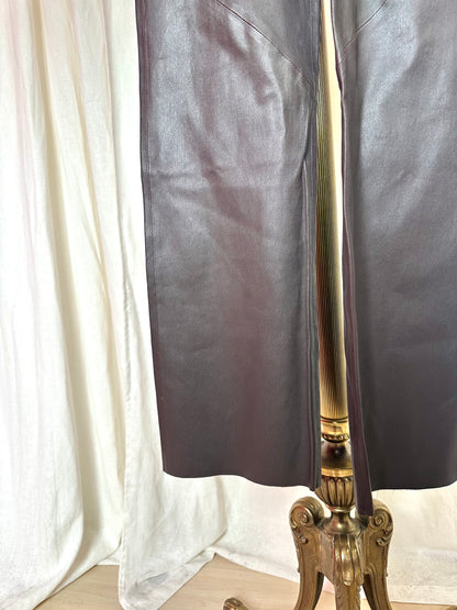 Broek Alter Ego leer donkerbruin - Maat XS