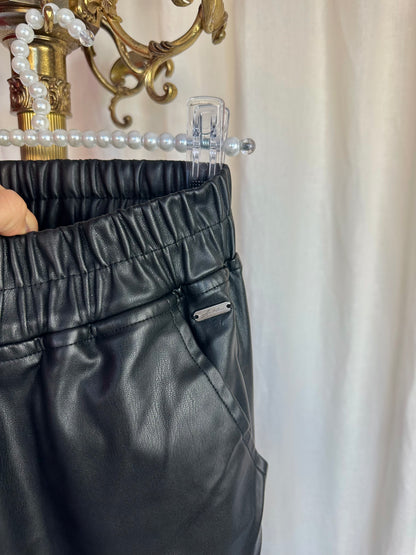 Broek Ambika flair lederlook - Maat L