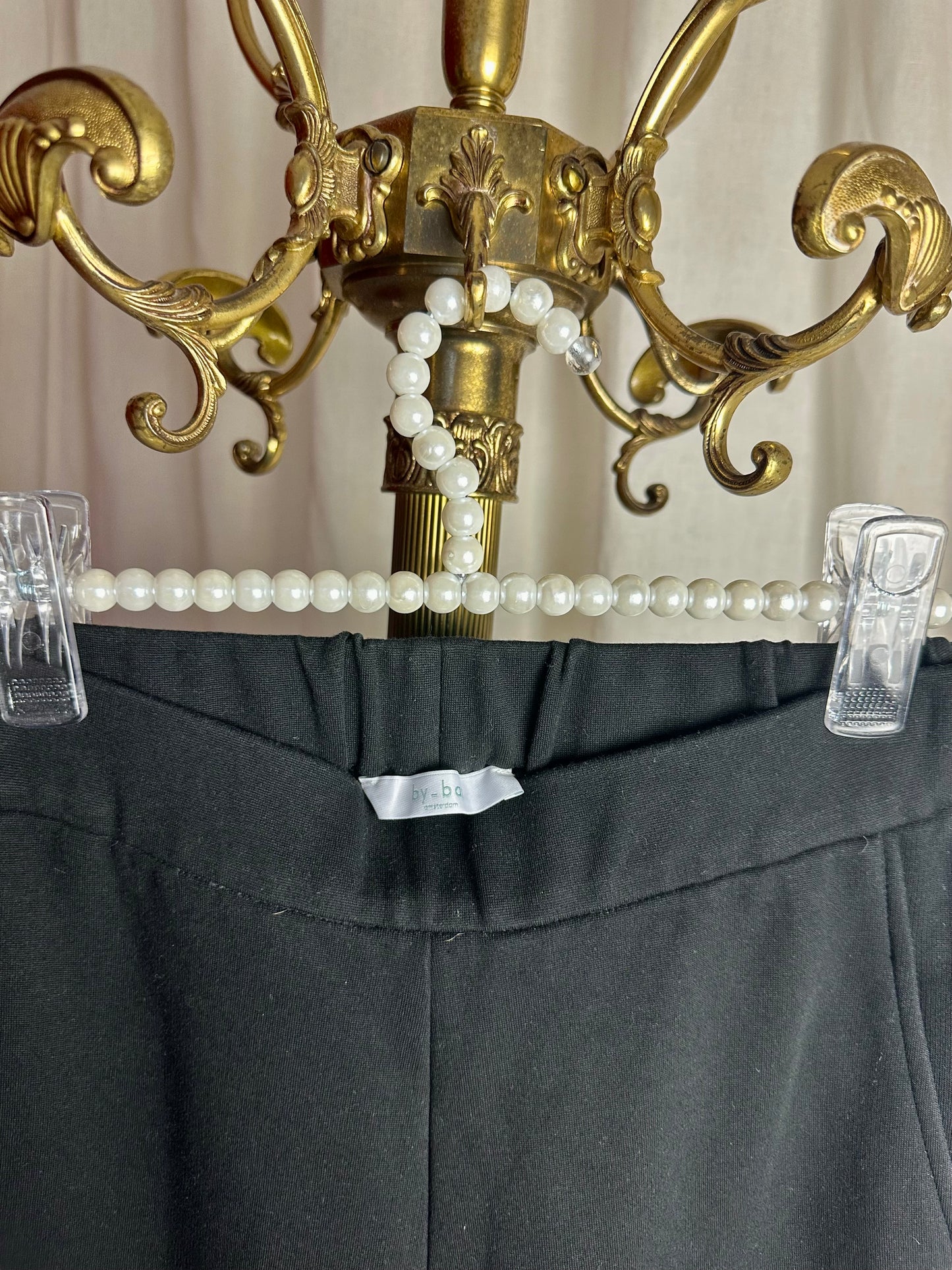Broek By-bar wijduitlopend zwart maat S