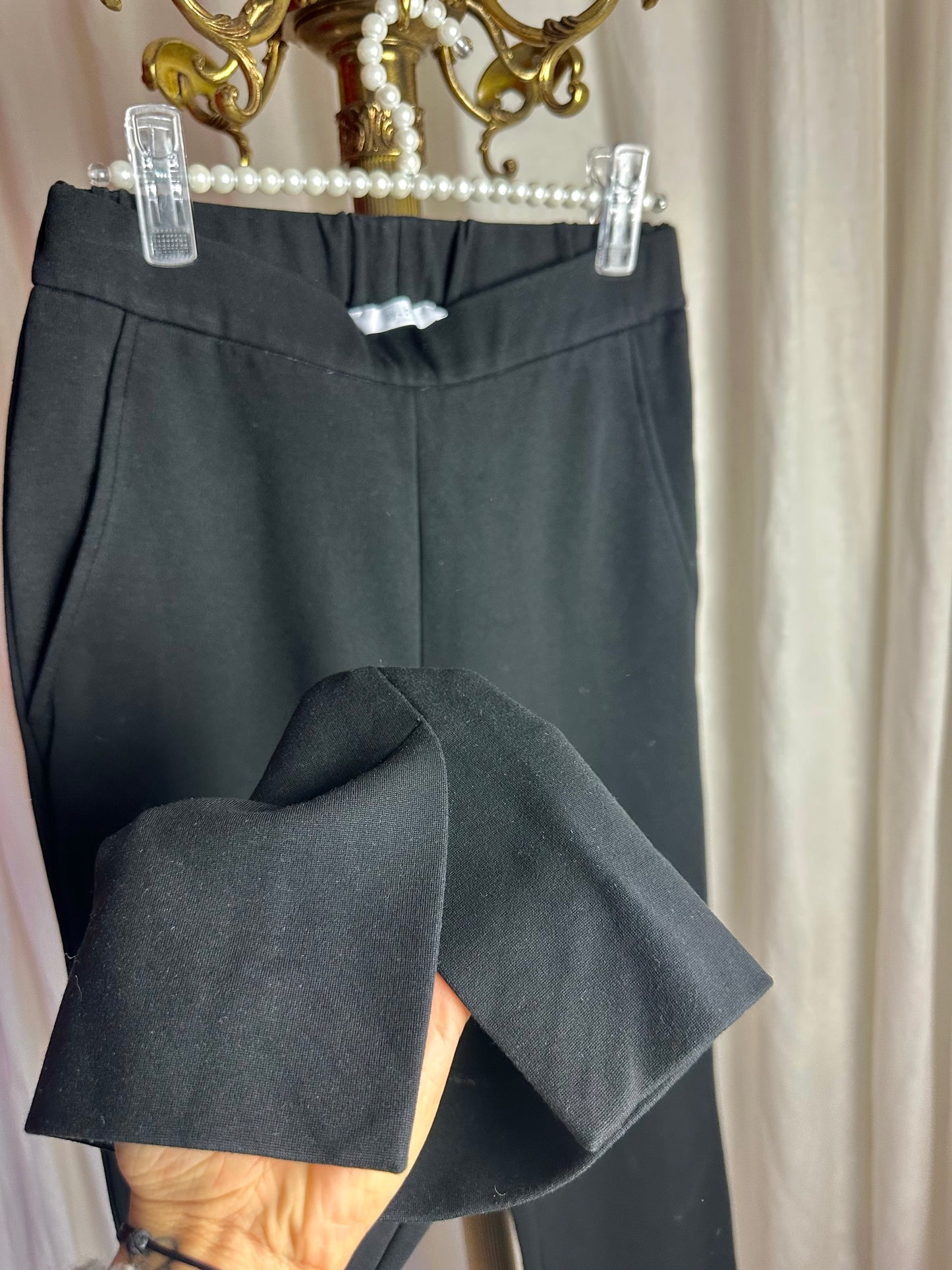 Broek By-bar wijduitlopend zwart maat S