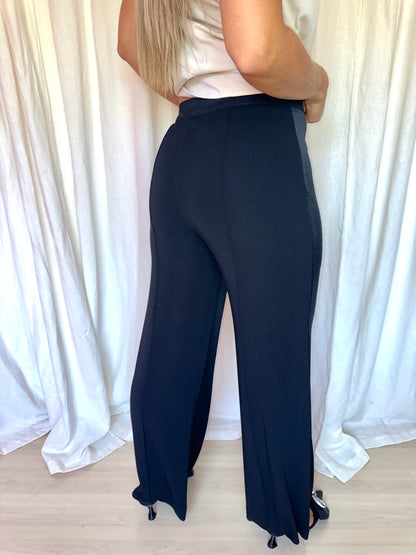 Broek By Malene Birger Siliica satijnlook zwart maat S