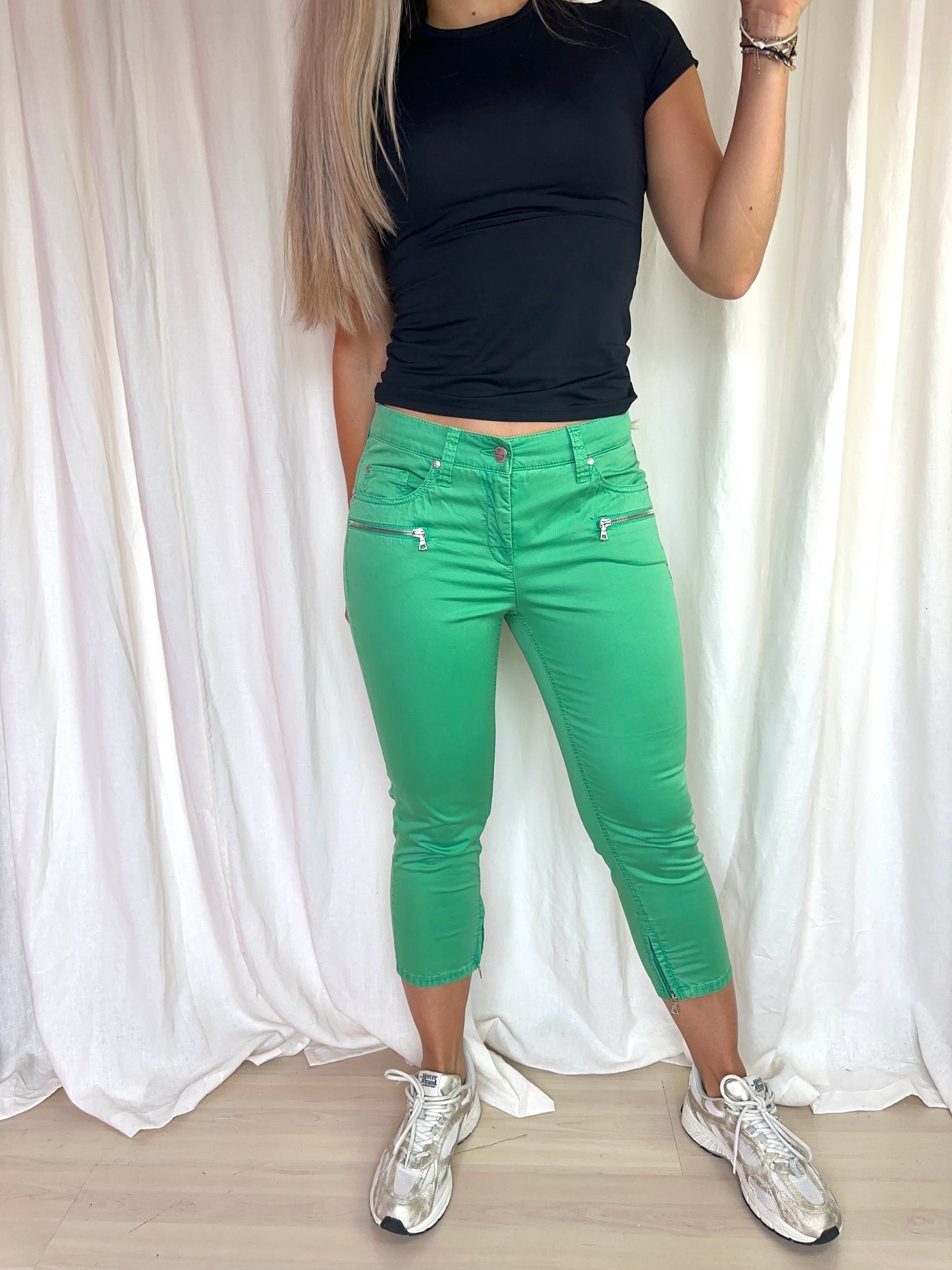 Broek Cambio capri groen maat 38