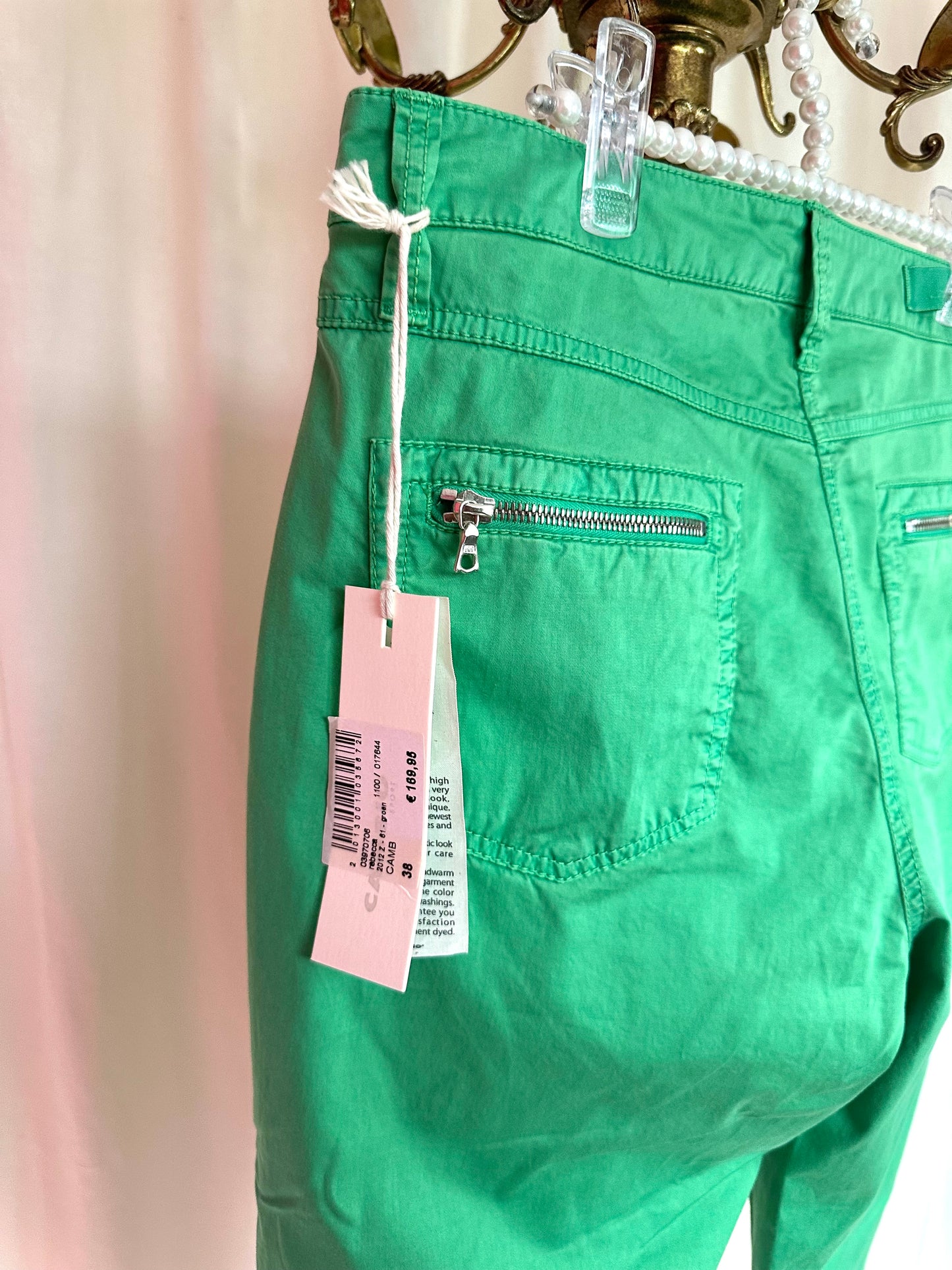 Broek Cambio capri groen maat 38