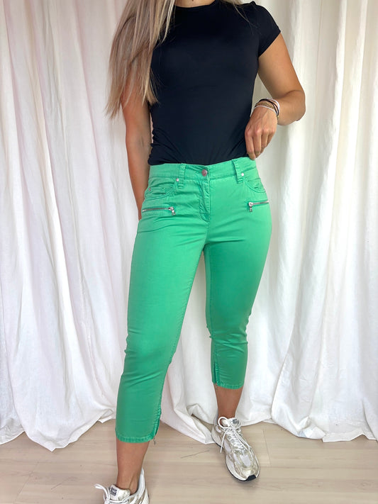 Broek Cambio capri groen maat 38