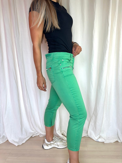 Broek Cambio capri groen maat 38