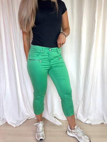Broek Cambio capri groen maat 38