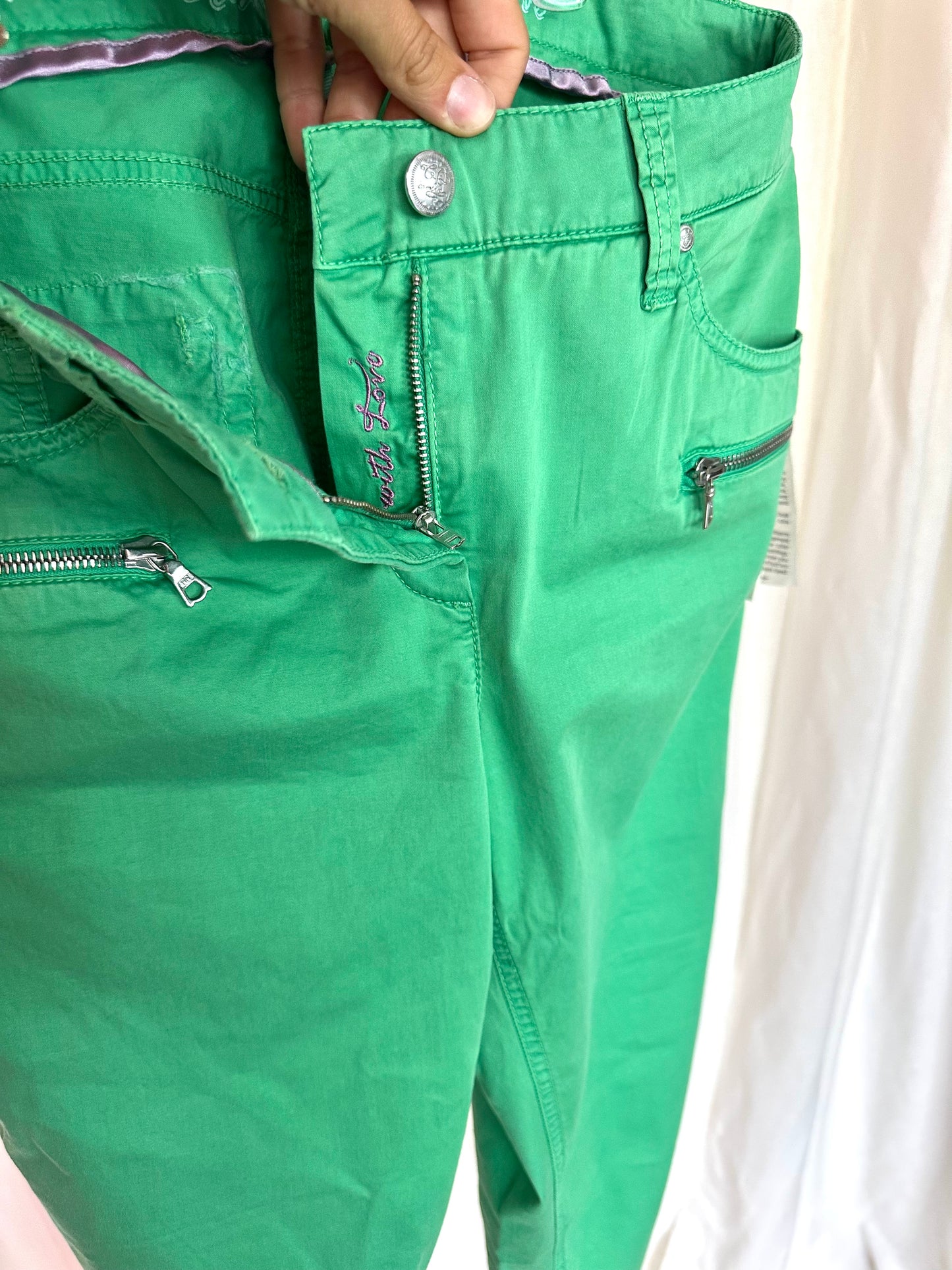 Broek Cambio capri groen maat 38