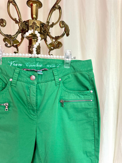 Broek Cambio capri groen maat 38