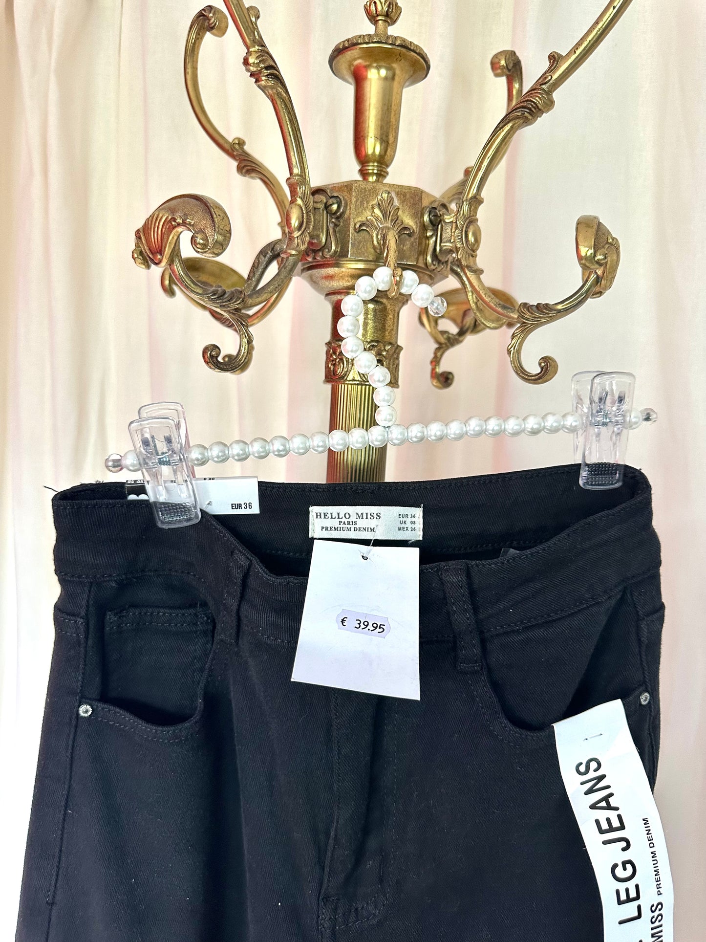 Broek Hello Miss cargo zwart maat 36