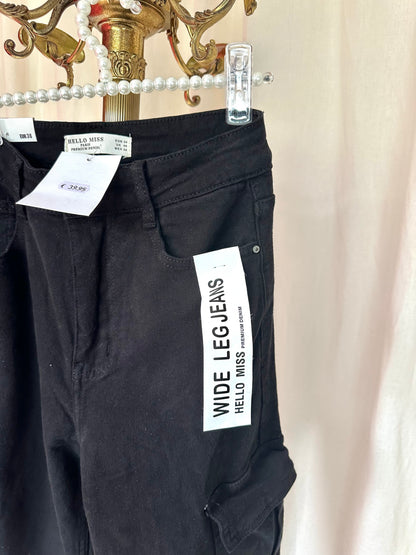 Broek Hello Miss cargo zwart maat 36