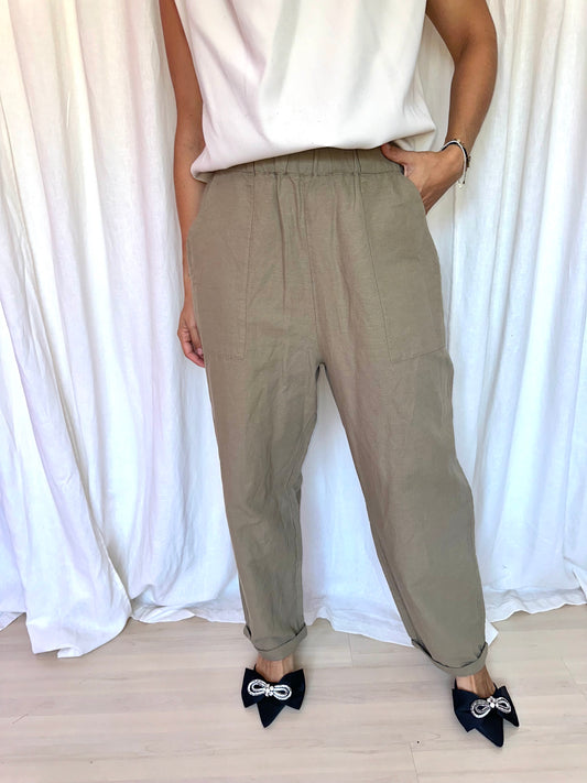 Broek Knit-Ted linnen - Maat XL