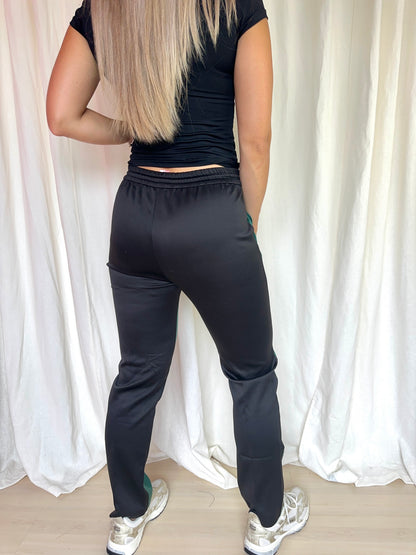 Broek Munthe satijnlook groen,zwart maat 36