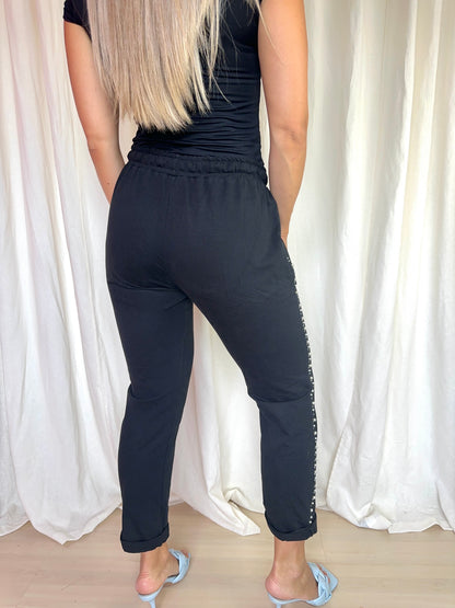 Broek Rinascimento jogging zwart parels maat M