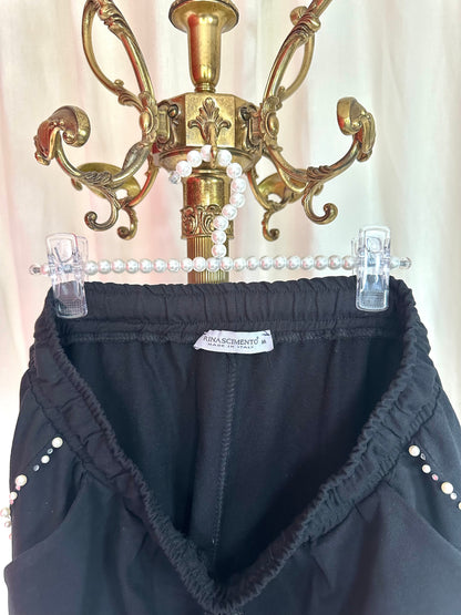 Broek Rinascimento jogging zwart parels maat M
