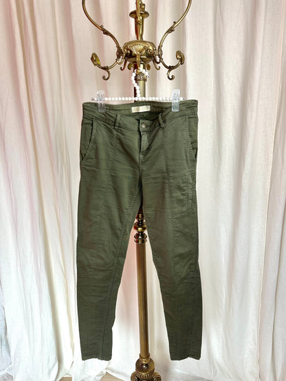 Broek Zara cargo legergroen maat 38