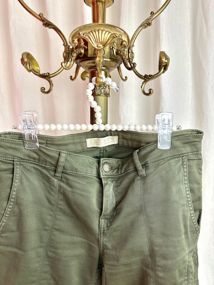 Broek Zara cargo legergroen maat 38