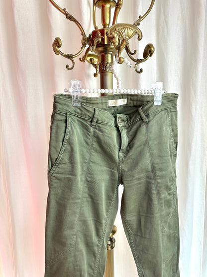 Broek Zara cargo legergroen maat 38