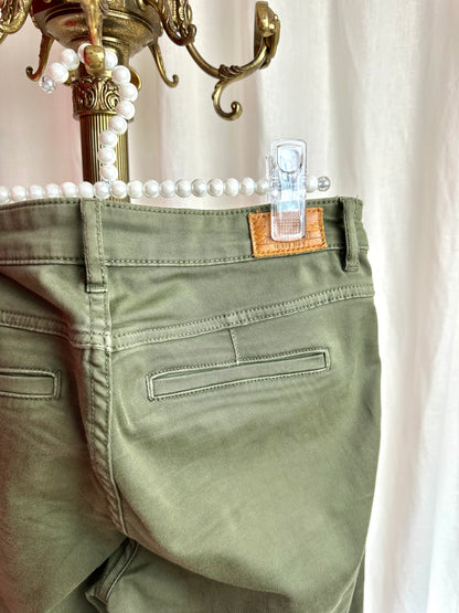 Broek Zara cargo legergroen maat 38