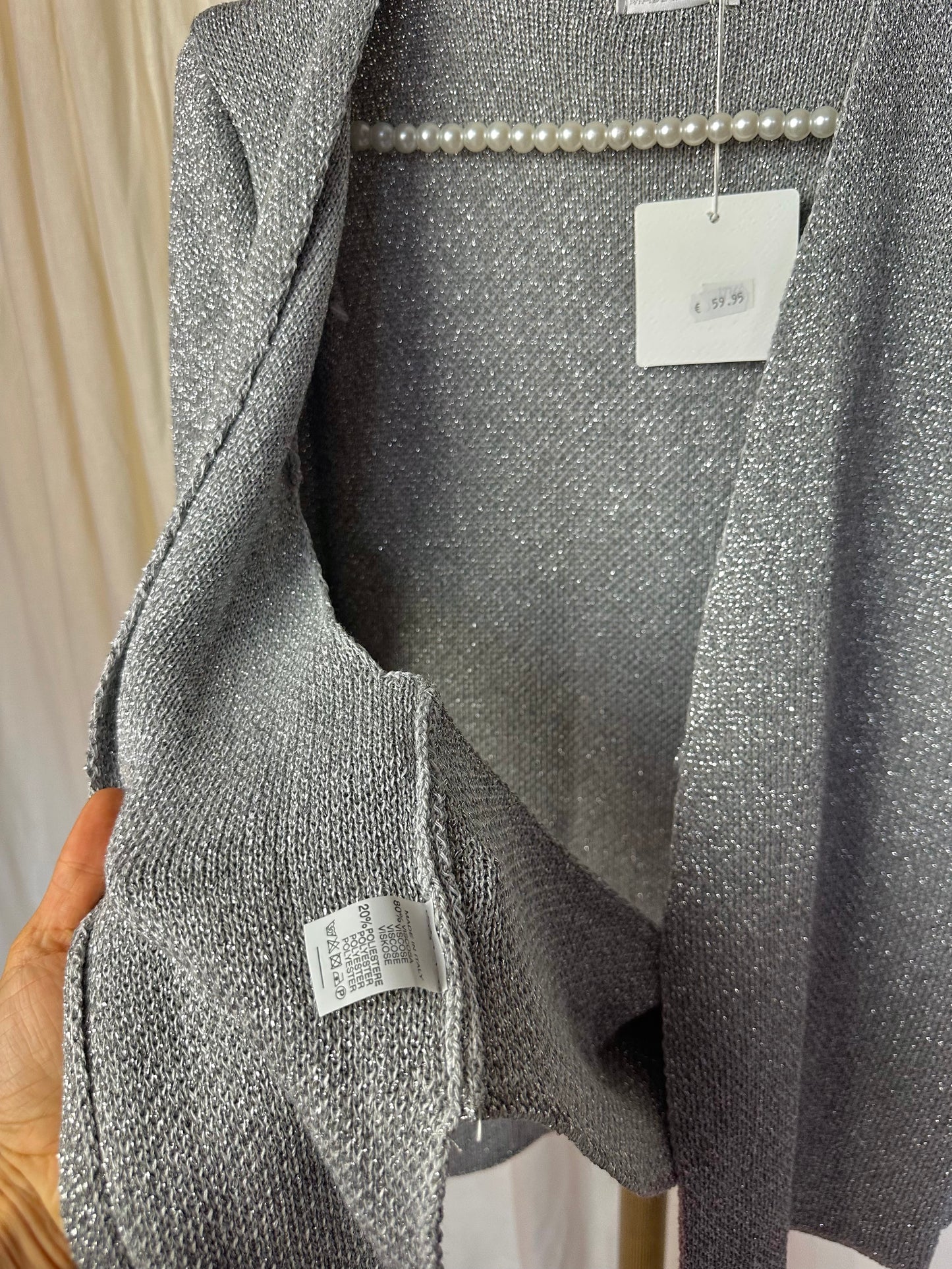 Cape glitter zilver - één maat