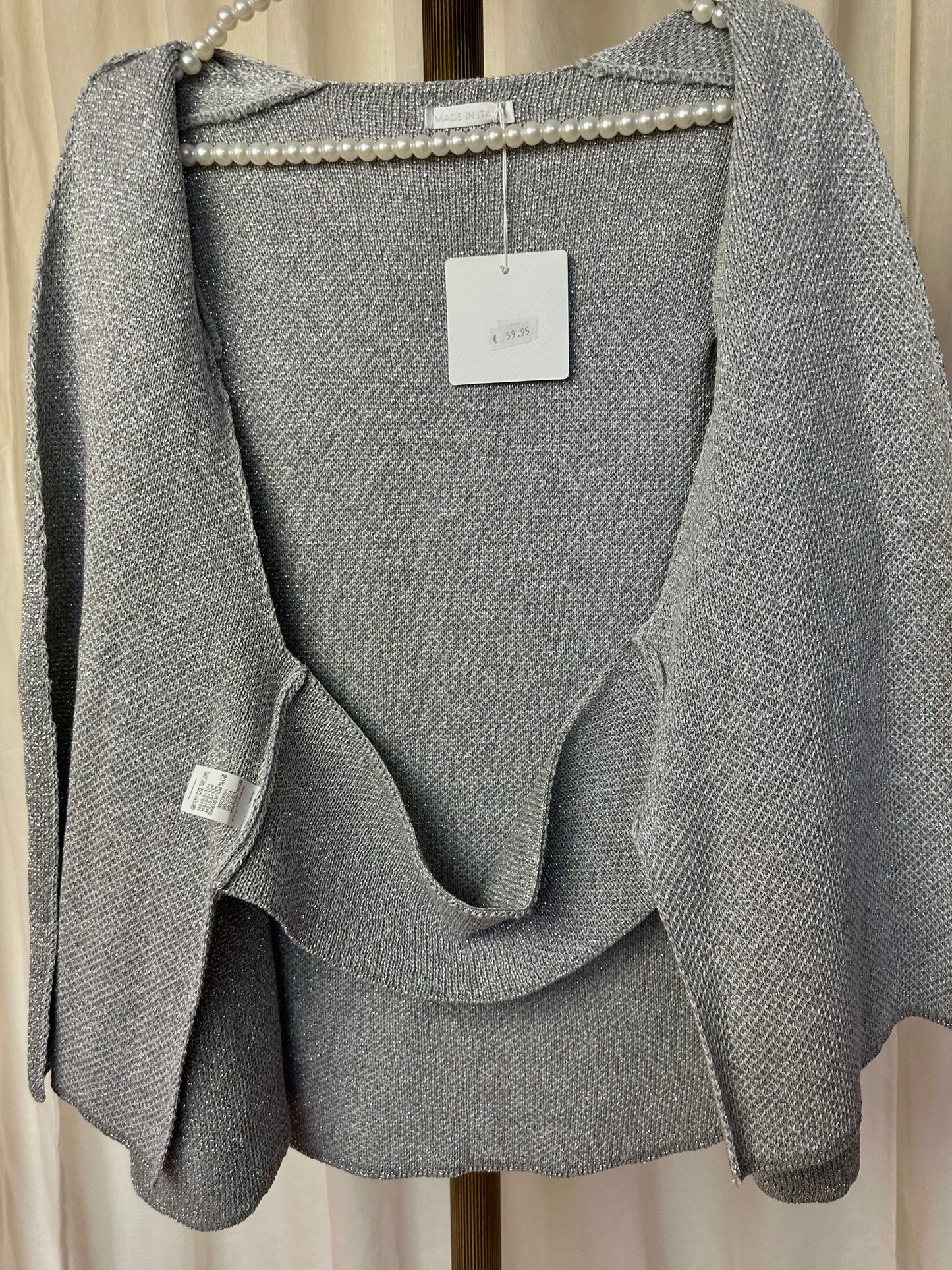 Cape glitter zilver - één maat