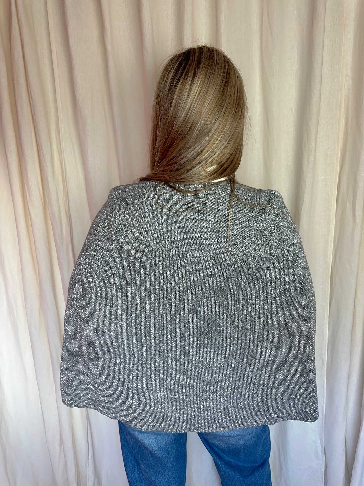 Cape glitter zilver - één maat
