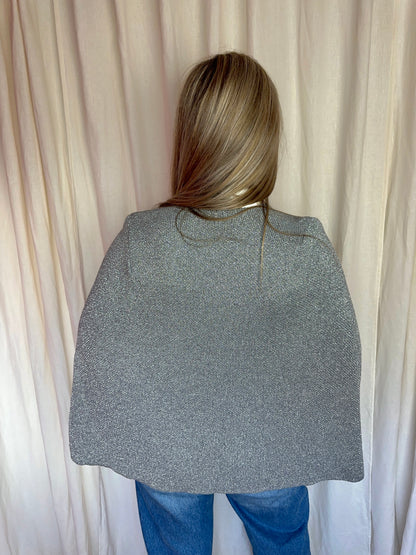 Cape glitter zilver - één maat