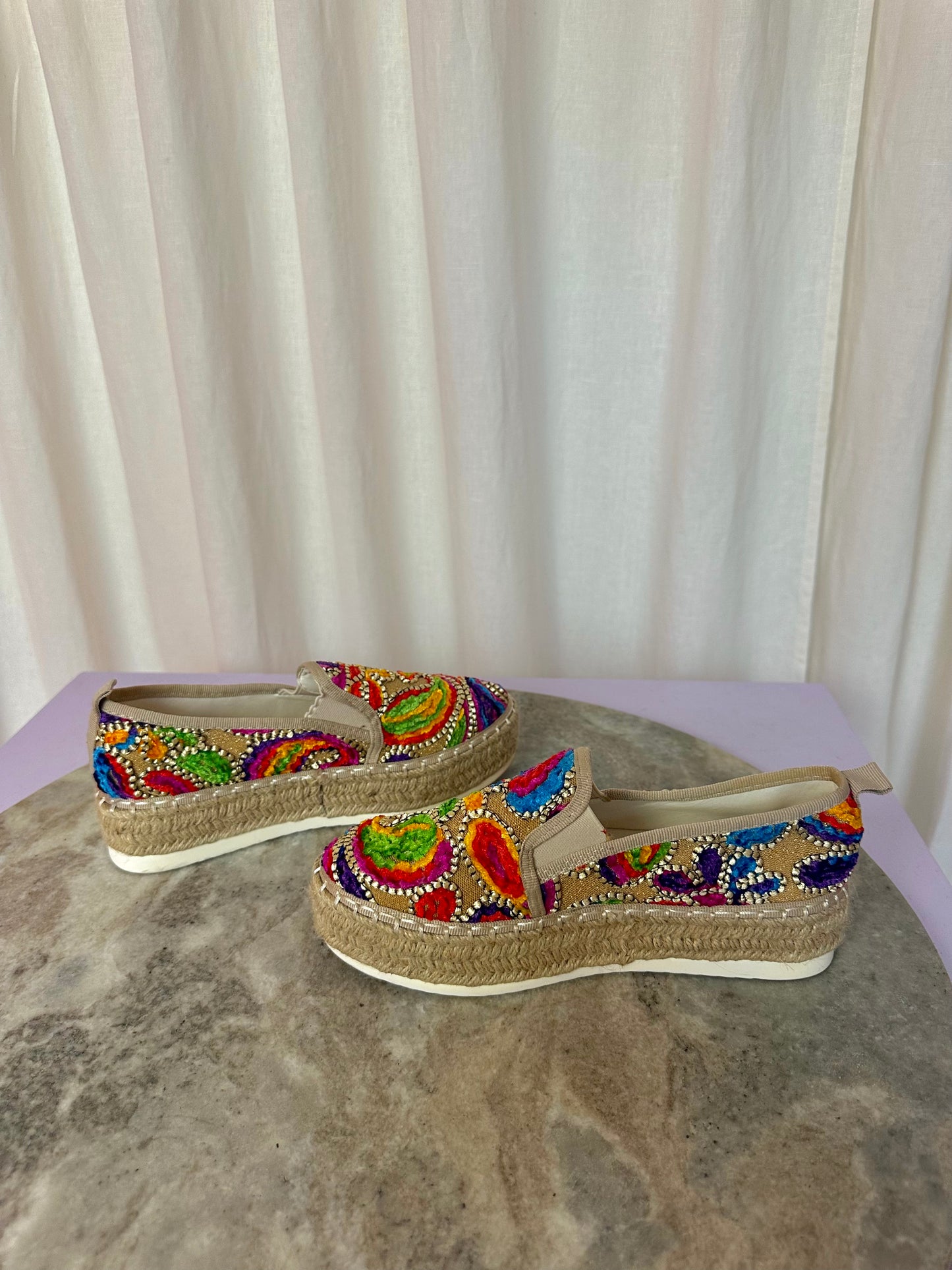 Espadrilles Moom beige touw meerkleurig maat 36