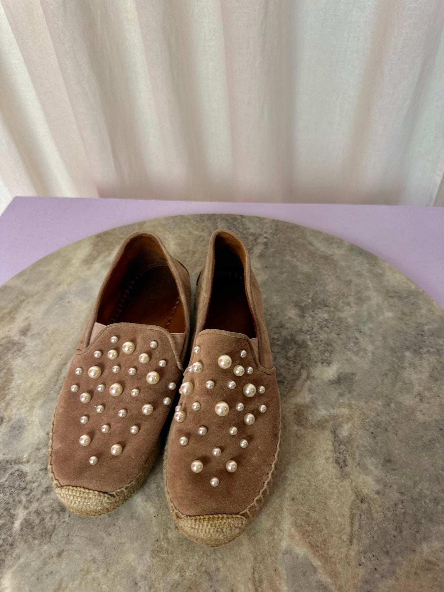 Espadrilles Via Vai parels bruin,beige,oudroze maat 36